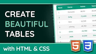 Styling HTML tables with CSS  Web DesignUX Tutorial [upl. by Sisely]