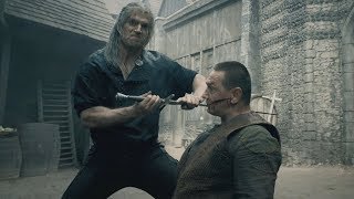 The Witcher  Blaviken Market Fight Scene Geralt Butchers Renfris Gang [upl. by Yellas]