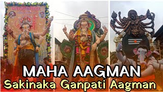 Maha Aagman Of Sakinaka  Mumbai Ganpati Aagman  Hrishikesh From Mumbai [upl. by Bish]