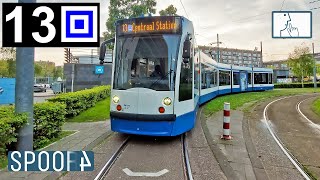 Cabinerit Tram 13 Amsterdam  Lambertus Zijlplein  Centraal Station vv  4K Tram Driver Cabview [upl. by Brnaba]