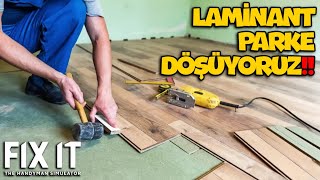 LAMİNANT PARKE DÖŞÜYORUZ  TUVALET VE LAVABO TAMİRATI  FIX IT  THE HANDYMAN SIMULATOR [upl. by Einre368]