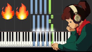 Learn easy Lofi Hip Hop type chord progression in C major 46 BPM Piano tutorial [upl. by Rob]