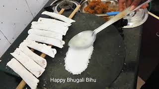 Bhogali bihu special  Magh Bihu 2019 Assamese Narikol CoconutPitha  Recipe  Madhuri Gogoi [upl. by Igor]