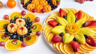 ¡5 platos de frutas para fiestas ¡Hermoso corte de frutas para la mesa festiva Comida casera [upl. by Rohn]