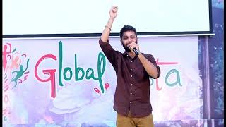 Kathalikathey Imaika nodigal  Live Performance  Kaushik Krish Hip Hop Aadhi  Global Fiesta 2K18 [upl. by Alysa225]