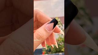 Easy black French tip nailart nailart nail naildesigns naildesign nails naildesign nailartist [upl. by Eilahtan]