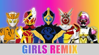 Kamen rider Jeanne amp Kamen Rider Aguilera With Girls Remix Henshin Sound [upl. by Higbee885]