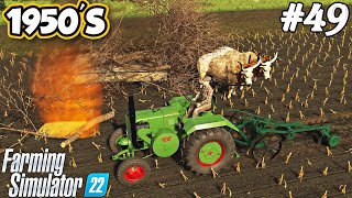 1950S Burning branches Plowing catch crops Mushroom picking Feeding the animals FS 22 Ep 49 [upl. by Veats150]