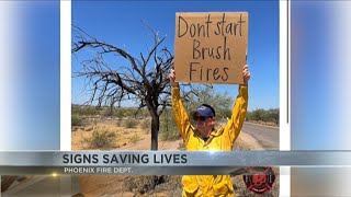 Phoenix Fire combines power of social media amp funny signs to deliver safety messages [upl. by Caril]