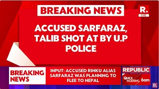 Big Development In Bahraich Violence Case Accused Sarfaraz Talib Shot At By UP Police [upl. by Savitt297]