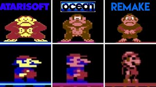 🦍Donkey Kong🦍 C64 PortsAtarisoft Vs Ocean Vs RemakeWhich is Best [upl. by Aihcela]