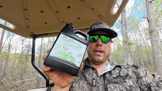 Spraying Deer Gro Plot Boost on Clover Plots [upl. by Litton]