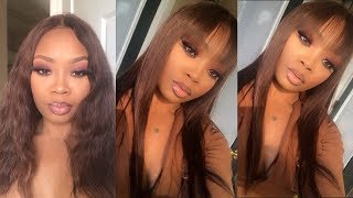 How To Cut Fringe Bangs on a wig  Old wig transformation  GRWM [upl. by Tonya]