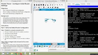 1014 Packet Tracer  Configure Initial Router Settings [upl. by Nosnibor640]