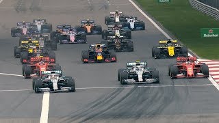 2019 Chinese Grand Prix Chaos And Collisions At The Start [upl. by Larrisa]