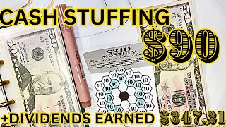 Cash Stuffing amp Dividend Tracking  90 LowIncome Cash Envelope  Christmas Savings Challenges [upl. by Filemon]