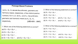 Let A₁ G₁ H₁ denote the arithmetic geometric and harmonic means respectively Doubtify JEE [upl. by Segal]