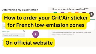 Air quality certificate for France CritAir sticker How to get it [upl. by Hagerman]