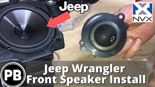 2007  2018 Jeep Wrangler JKU Front Speaker Install [upl. by Marlo]