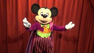 Halloween Talking Mickey Mouse Tells Joke About Dracula amp Invisible Man Mickeys Not So Scary Party [upl. by Yemar271]