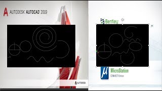 AUTOCAD vs MICROSTATION CIRCLE CURVE LINES amp COPY OPTION [upl. by Ailed254]