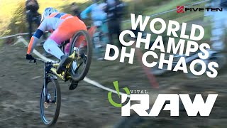 CRASHING amp CARNAGE  Mountain Bike World Championships Downhill VITAL RAW [upl. by Felike]