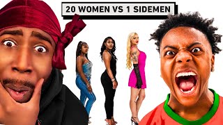 American Reacts to 20 WOMEN VS 1 SIDEMEN SPEED EDITION [upl. by Wolf]