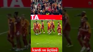 İcardi taraftara üçlü çektiriyor galatasaray [upl. by Hodess]