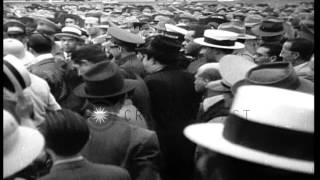 President Fulgencio Batista quells revolution in Havana Cuba HD Stock Footage [upl. by Strawn]