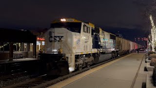 Two trains at La Grange with CSX 4568 [upl. by Leonhard]