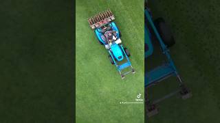 Fairway aeration golfcart golfcourse satisfying golfer drone [upl. by Silas]