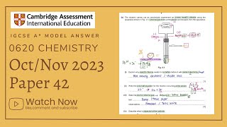 IGCSE Chemistry Paper 42  OctNov 2023  062042ON23 Q13 SOLVED [upl. by Peck595]