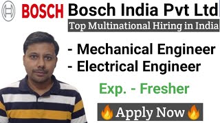 Bosch India Fresher Recruitment 2024 I Fresher Jobs I Mechanical Jobs I Electrical Jobs I New Jobs [upl. by Baker809]