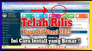 Cara yang Benar untuk Menginstall Dapodik Versi 2025 [upl. by Sheley668]