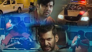 Vishal amp Arya Telugu Blockbuster Movie Ultimate Car Case Action Scene  Kotha Cinema [upl. by Marucci573]