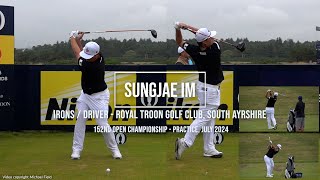 Sungjae Im Golf Swing Driver amp Irons  Royal Troon South Ayrshire Scotland July 2024 [upl. by Cyma]