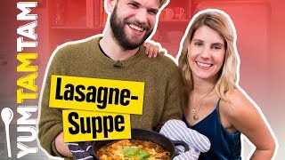 LASAGNE als SUPPE  LasagneSuppe mit Mozzarella amp Spinat  yumtamtam [upl. by Eniledgam945]