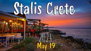 Stalis Crete evening walk in 4k Stalida Kreta Greece 2024 [upl. by Binetta461]