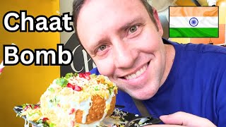 Foreigner in India reaction to Indian food Chaat Adda 🇮🇳 [upl. by Ahsema]