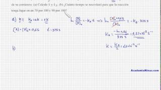 Cinética química Problema 1 [upl. by Weig]