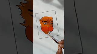 Hanuman ji Glass painting drawing art shorts how to draw drawing hanuman viral youtube🥰🥰 [upl. by Midis805]