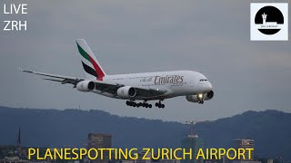 🔴LIVE Zurich Airport Friday Evening Plane Spotting [upl. by Lynch]