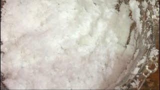 Crushing naphthalene balls and make naphthalene powder [upl. by Brody]