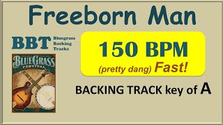 Freeborn Man in A  bluegrass backing track 150 bpm [upl. by Lucais]