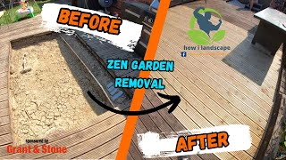 replacing zen garden with decking how i landscape making a bad area good decking how to lay decking [upl. by Halak]