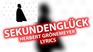 Sekundenglück LYRICS  Herbert Grönemeyer  Lyric Songtext Audio [upl. by Nevi]