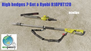 Ryobi Hedge Trimmer R18PHT120 Review [upl. by Berni962]