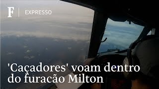 Caçadores de furacão voam dentro do Milton que deve atingir a Flórida [upl. by Siocnarf863]