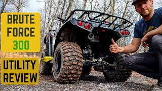 Kawasaki Brute Force 300  Utility Work Review [upl. by Perzan]