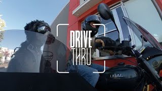 Drive Thru with a hungry dog in a Ural Motorcycle Sidecar [upl. by Crowns219]